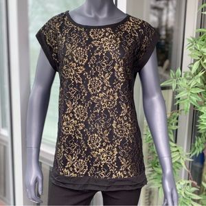 DVF Metallic Floral Silk Lace Cordelia Top